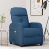 vidaXL Fauteuil de massage Bleu Tissu