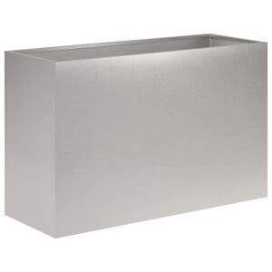 vidaXL Cache-pot de jardin Argent&eacute; 80 x 30 x 50 cm Acier inoxydable