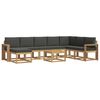 vidaXL Ensemble de canap&eacute;s d'ext&eacute;rieur 9 pc Blanc et anthracite