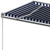 vidaXL Auvent automatique sur pied 300x250 cm Bleu/Blanc