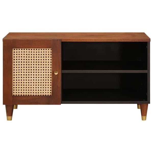 vidaXL Meuble TV Marron 80 x 31,5 x 46 cm Bois de mangue massif