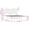 vidaXL Cadre de lit m&eacute;tal sans matelas avec t&ecirc;te de lit noir 140x190cm