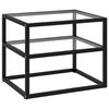 vidaXL Table console Transparent 50x40x40 cm Verre tremp&eacute;