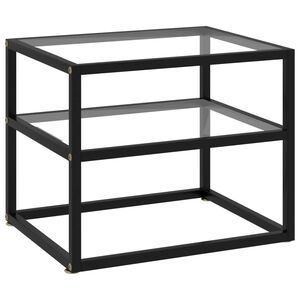 vidaXL Table console Transparent 50x40x40 cm Verre tremp&eacute;