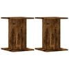 vidaXL Supports pour plantes 2 pcs ch&ecirc;ne fum&eacute; bois d'ing&eacute;nierie