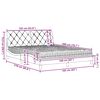 vidaXL Lit avec matelas marron fonc&eacute; 160x200 cm tissu