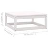 vidaXL Salon de jardin 7 pcs Blanc Bois de pin massif