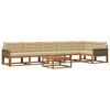 vidaXL Ensemble de canap&eacute;s d'ext&eacute;rieur 7 pcs Naturel et Beige