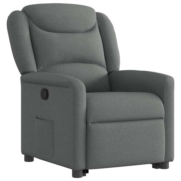 vidaXL Fauteuil inclinable Gris fonc&eacute; Tissu