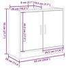vidaXL Cabinet de salle de bain avec porte Bois Ancien 63 x 29 x 55 cm