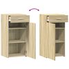 vidaXL Buffet ch&ecirc;ne sonoma 45x42,5x93 cm bois d'ing&eacute;nierie