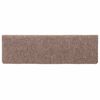 vidaXL Tapis d'escalier autocollants 10 pi&egrave;ces 65 x 21 x 4 cm marron clair Bord rectangulaire