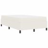 vidaXL Cadre de lit avec matelas Cr&egrave;me 120 x 200 cm tissu