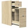 vidaXL Armoire de salle de bain étroite avec roulettes chêne sonoma