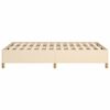 vidaXL Cadre de lit sans matelas cr&egrave;me 120x190 cm tissu