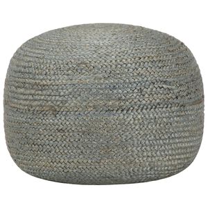 vidaXL Pouf fait &agrave; la main Vert olive 45 x 30 cm Jute