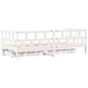 vidaXL Lit de jour et tiroirs sans matelas blanc 80x200 cm bois massif