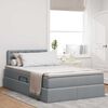 vidaXL Lit avec rangement et matelas Gris clair 120 x 190 cm