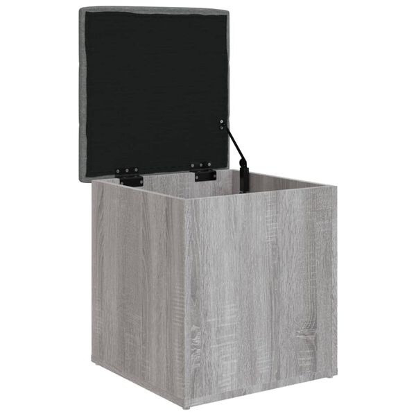vidaXL Banc de rangement sonoma gris 42x42x45 cm bois d'ing&eacute;nierie
