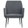 vidaXL Fauteuil Gris foncé 62x79x79 cm Velours