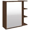 vidaXL Armoire &agrave; miroir de salle de bain Ch&ecirc;ne marron 62,5x20,5x64 cm