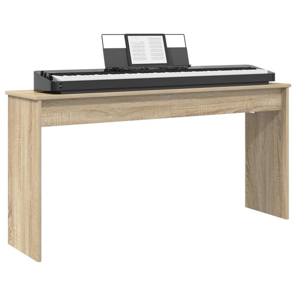 vidaXL Stand de clavier Ch&ecirc;ne Sonoma 130 x 32 x 64 cm