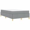 vidaXL Cadre de lit avec matelas Gris clair 120 x 200 cm tissu