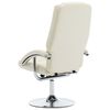 vidaXL Fauteuil inclinable avec repose-pied Blanc cr&egrave;me Similicuir