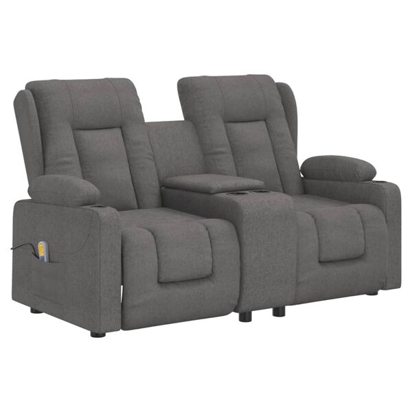 vidaXL Fauteuil de massage inclinable avec porte-gobelets 2 places