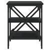 vidaXL Tables d'appoint 2 pcs Noir 40x42x50 cm Bois d&rsquo;ing&eacute;nierie