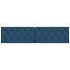 vidaXL Coussin de t&ecirc;te de lit bleu 200 cm tissu