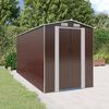 vidaXL Abri de jardin Marron fonc&eacute; 192x440x223 cm Acier galvanis&eacute;