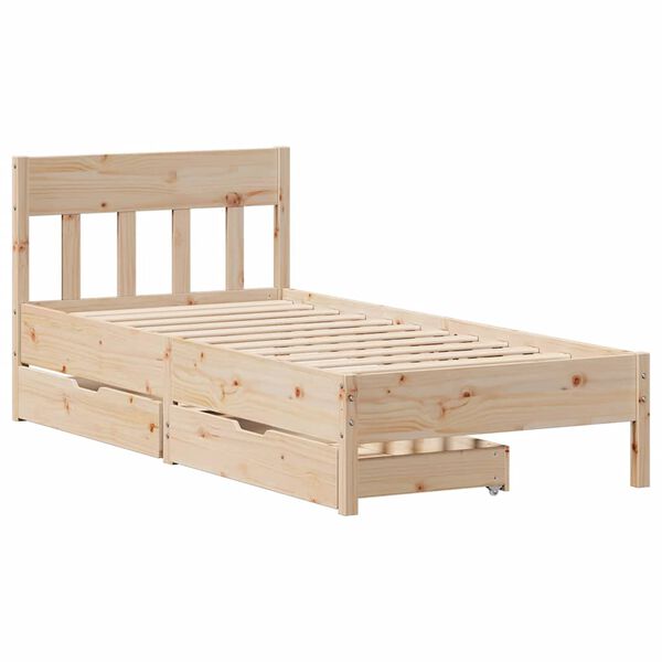vidaXL Cadre de lit sans matelas 100x200 cm bois massif de pin