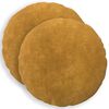 vidaXL Coussin 2 pc HEERLEN Jaune &Oslash; 60 cm Fleece en microfibre