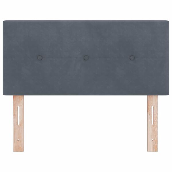 vidaXL Tête de lit avec tête de lit Gris foncé 80 cm Cuir synthétique