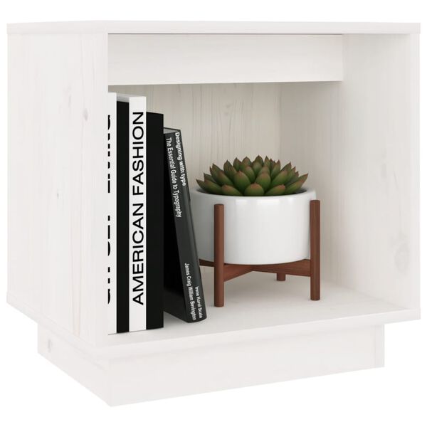 vidaXL Tables de chevet 2 pcs Blanc 40x30x40 cm Bois de pin solide