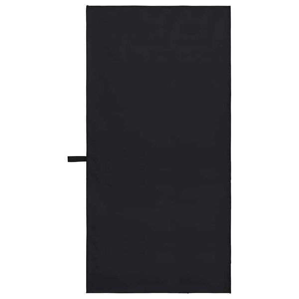 vidaXL Serviettes de sport 2 pcs Noir 100 x 50 cm