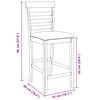 vidaXL Tabourets de bar avec coussins 2 pcs marron bois massif d'hévéa