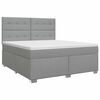 vidaXL Lit boxspring avec matelas Gris clair 140 x 200 cm Tissu
