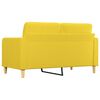 vidaXL Canapé à 2 places Jaune clair 140 cm Tissu
