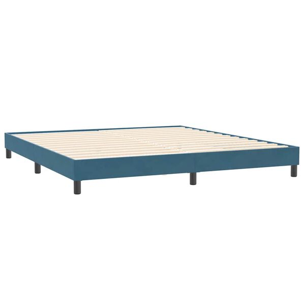 vidaXL Sommier à lattes de lit sans matelas bleu foncé 200x210cm
