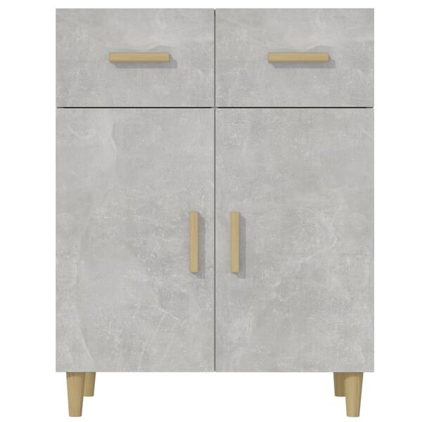 vidaXL Buffet gris béton 69,5x34x89 cm bois d'ingénierie