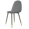 vidaXL Chaises &agrave; manger lot de 2 gris clair tissu