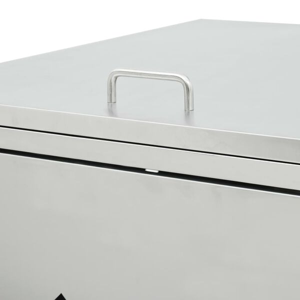 VidaXL Abri Double Poubelle Bois 142x92x120cm - Pour 2 Poubelles 240L - Roulettes Incluses