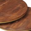 vidaXL Tables basses gigognes 2 pcs Bois de mangue massif et acier
