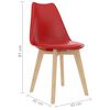 vidaXL Chaises à manger lot de 2 rouge plastique