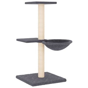vidaXL Arbre &agrave; chat avec griffoirs en sisal gris fonc&eacute; 72 cm