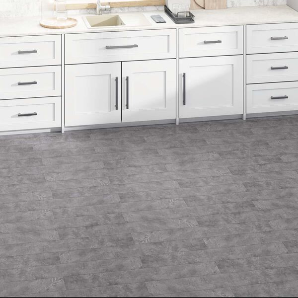 vidaXL Planches de sol 36 pcs Gris B&eacute;ton 5,02 m&sup2; PVC