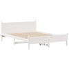 vidaXL Cadre de lit sans matelas blanc 140x190 cm bois de pin massif