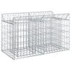 vidaXL Lit sur&eacute;lev&eacute; gabion Argent&eacute;